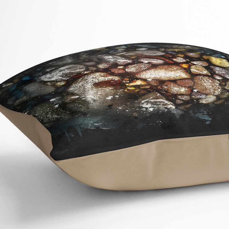 Square Throw Cushion, Stone, 40cm H x 40cm W x 15cm D