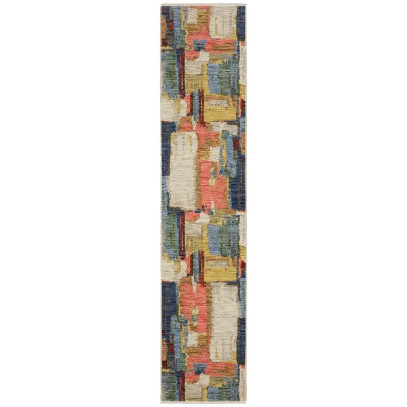 Japhenia Abstract Indoor Rug, Runner 2'6" x 12'2"