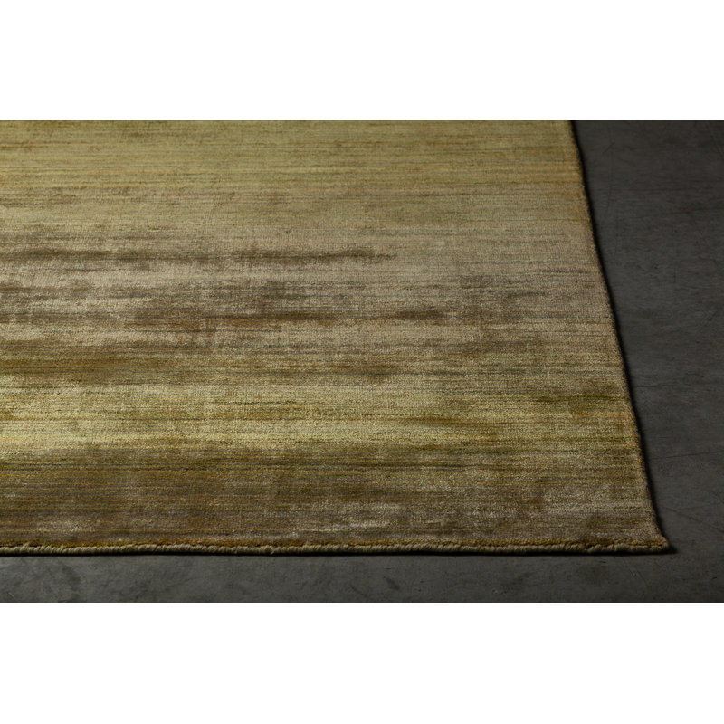 Tapis fait main abstrait dhurrie vert/gris Yaritza, Rectangle 5 pi x 7 pi 6 po