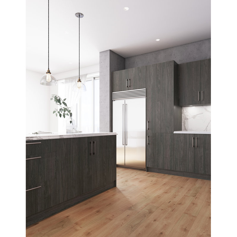 Cambridge 36-in W x 42-in H x 12-in D Carbon Marine Wood Engineered Wood Door Wall Stock Cabinet