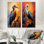 Coucher de soleil coucher de soleil Pelican Harmony IV - ensemble de 2 reproductions d'art mural pélican