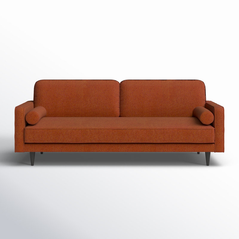 Curt 82'' Upholstered Sofa, Rust Performance Chenille