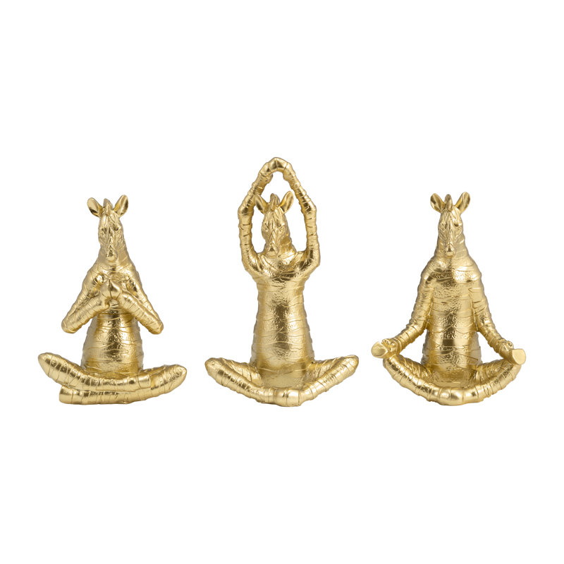 Ensemble de 3 figurines cheval en résine de polyrésine Barzan