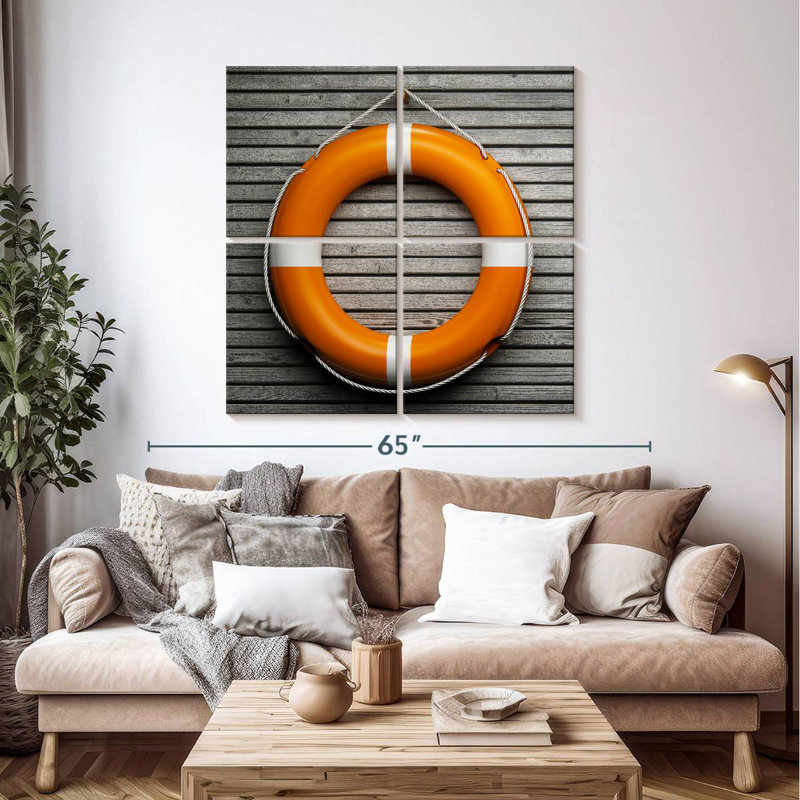 Aletra Orange Life Ring, 45" H x 45" W
