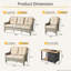 Mobilier d'extérieur pour 7 personnes avec coussins confortables et table de foyer-98230596