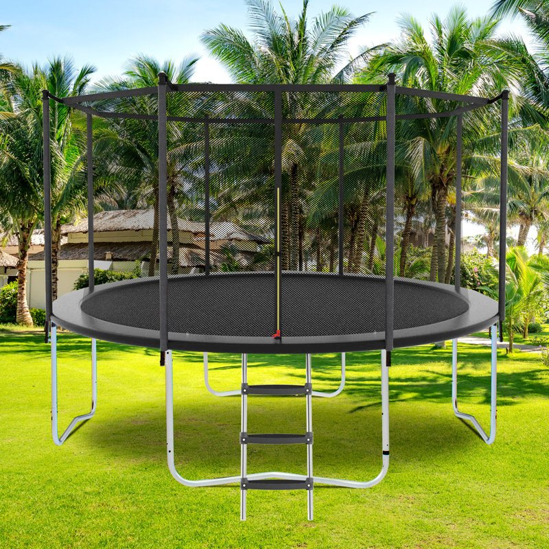 Creationstry 14.1 x 14.1 Round Backyard Trampoline