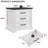 Farmhouse 23.6'' W Nightstand With Charging Station, Wood End Table With 3 Large Drawers & Wide Bar Handles-1654410973