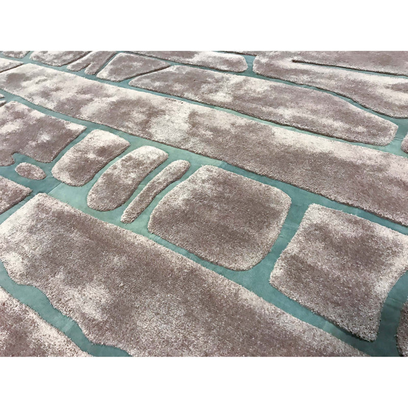 Abstract Area Rug in Brown
