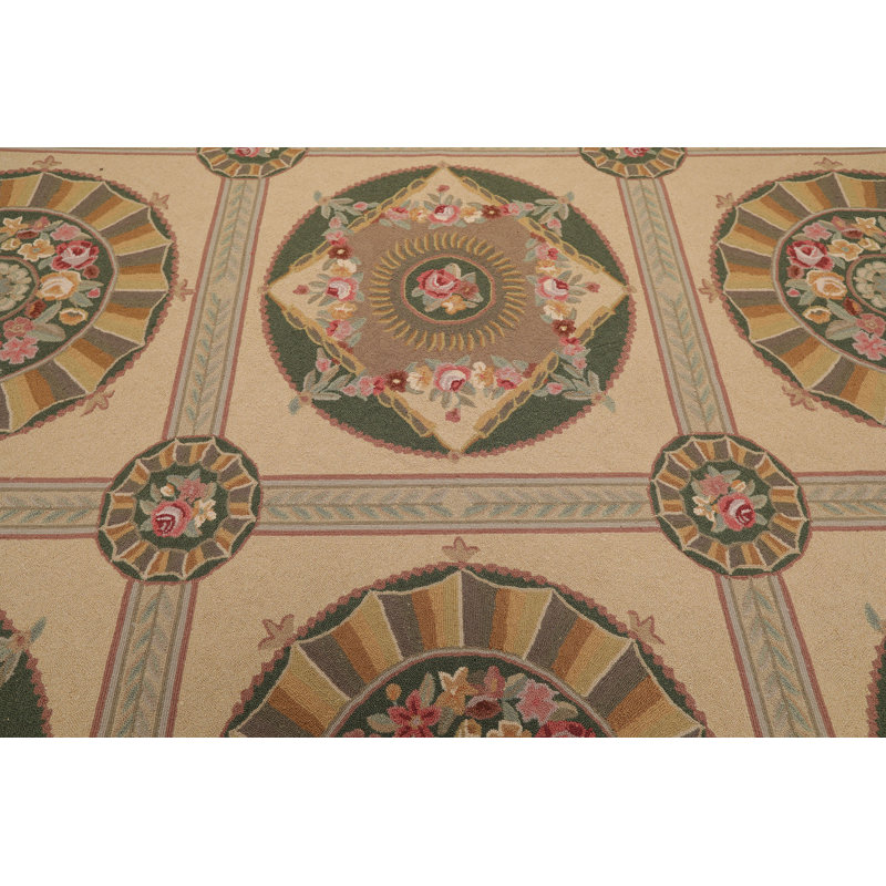 Tapis multicolore en laine crocheté à la main Cathey