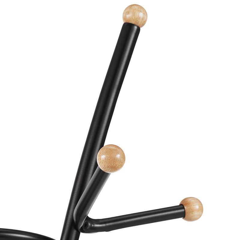 Thach Metal Freestanding Coat Rack, Black