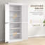 Armoire de rangement pour garde-manger 72,5 po, armoire de cuisine autoportante avec 4 portes et tablettes réglables pour la salle à manger, panneau de fibres à densité moyenne