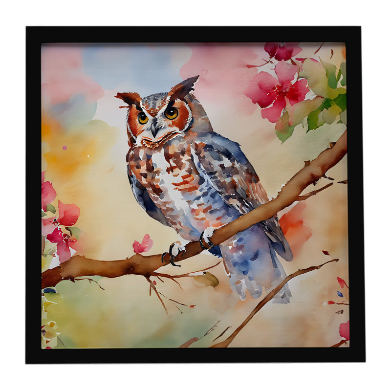 Eastern Screech Owl Framed Metal Print