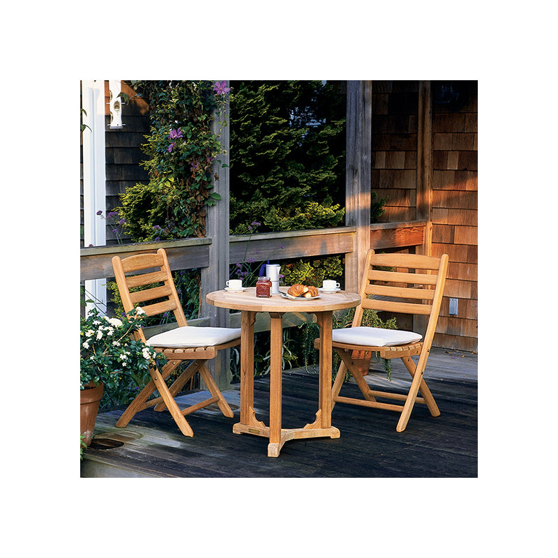 Essex Outdoor Round Teak Bistro Table