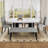 47.24-inch Modern Tufted Linen Dining Bench Upholstered Entryway Bench-2103385306