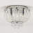 3-Light 11.8 in. Modern Round Glam Crystal Flush Mount