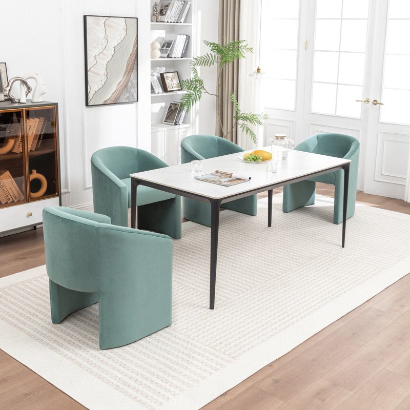 Chaise rembourrée Halley, Vert