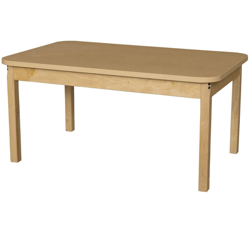 Table rectangulaire d'activités, H 21 po x l 48 po x P 30 po, Wood