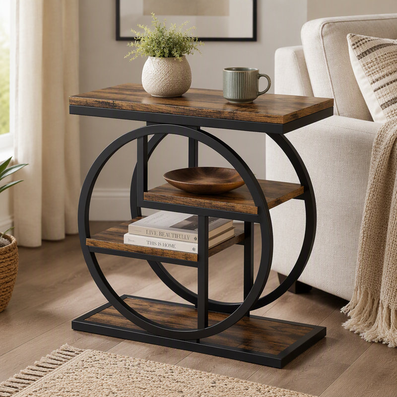 4-Tier End Table, Industrial Side Table