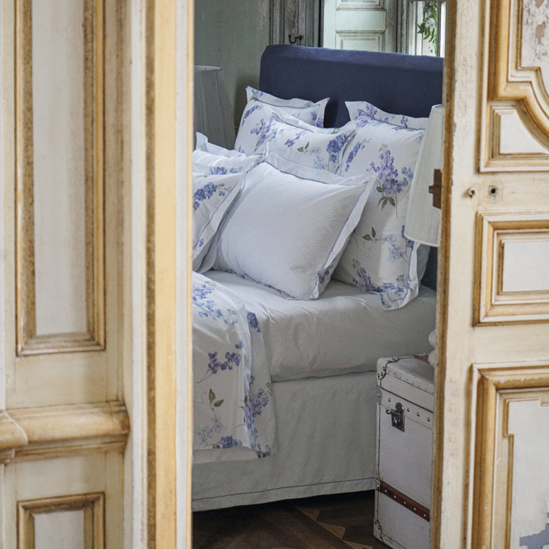 Charme Egyptian Cotton Percale Striped Fitted Sheet, Queen Fitted Sheet