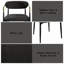 Chaise d'appoint en chenille noire et finition noire Jaramillo (ensemble de 2)