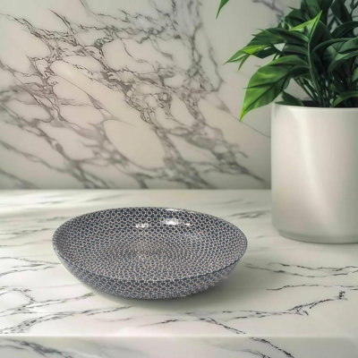 11" Baltic Blue Clay Salad Bowl