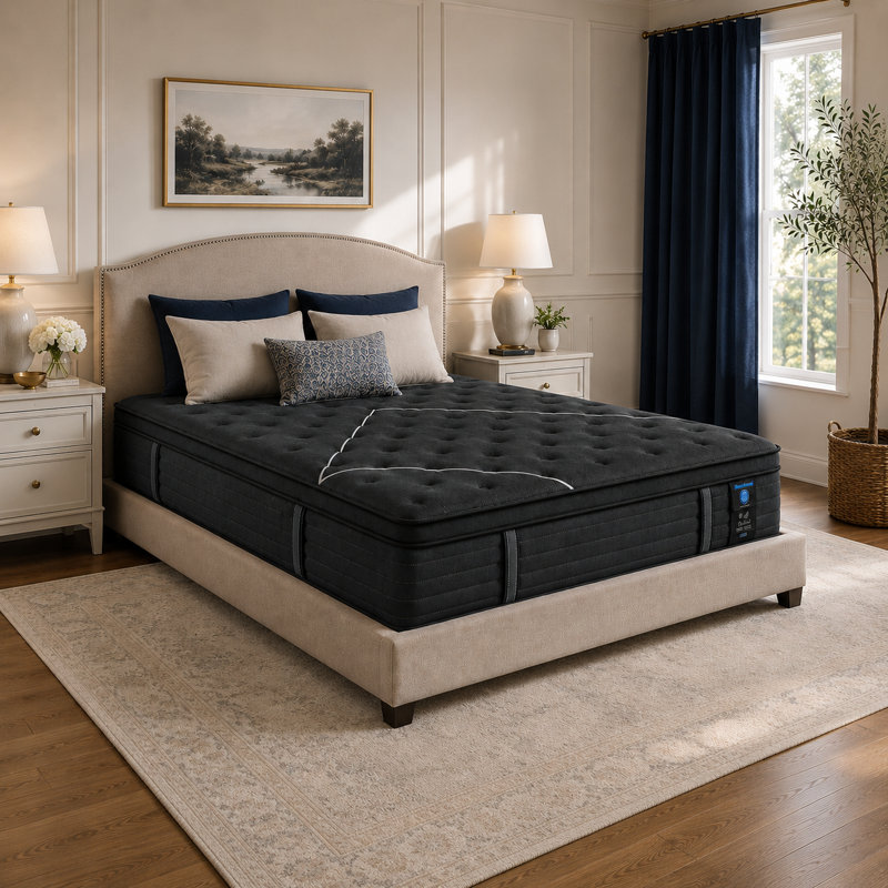 Matelas hybride ferme de 14 po avec ressorts ensachés et support renforcé, Lit double