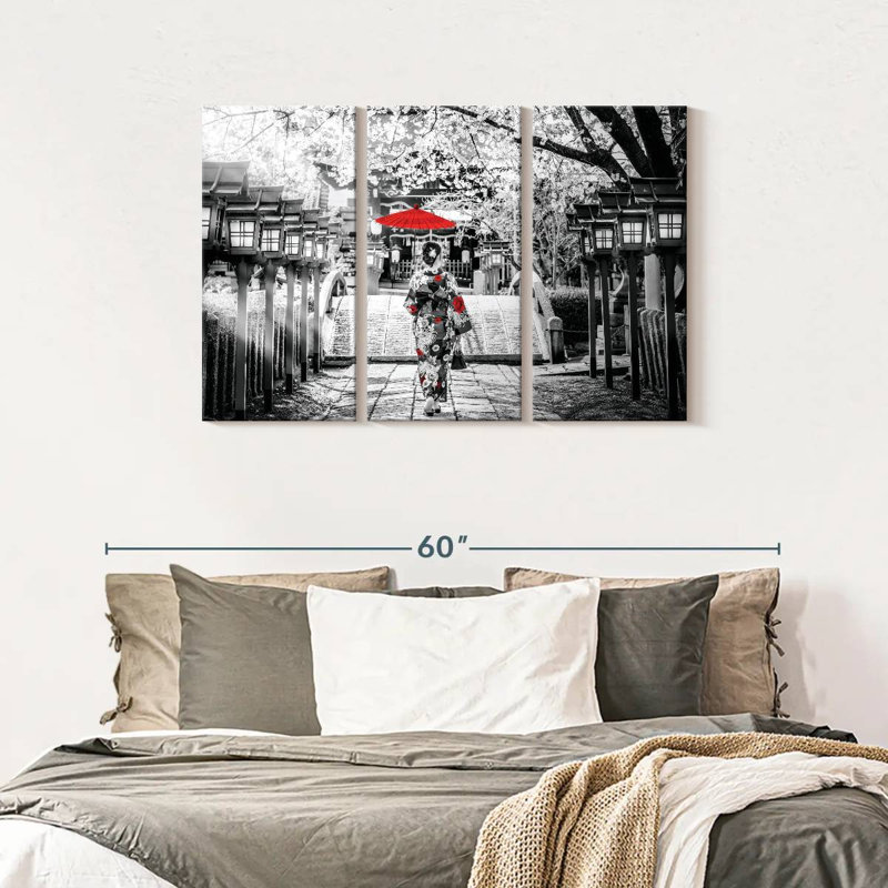 Ensemble de 3 pièces Geisha Pop, H 28 po x l 45 po x P 1,25 po