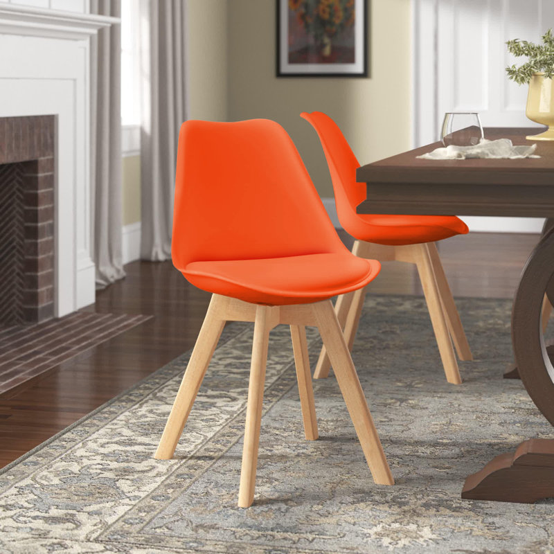 Chaise d'appoint rembourrée Pascal, Orange