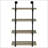 Black And Rustic Oak 4-Tier Wall Shelf-2020445216-2020445218