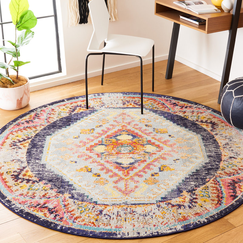 Monaco Performance Southwestern Rug, Round 6'7"
