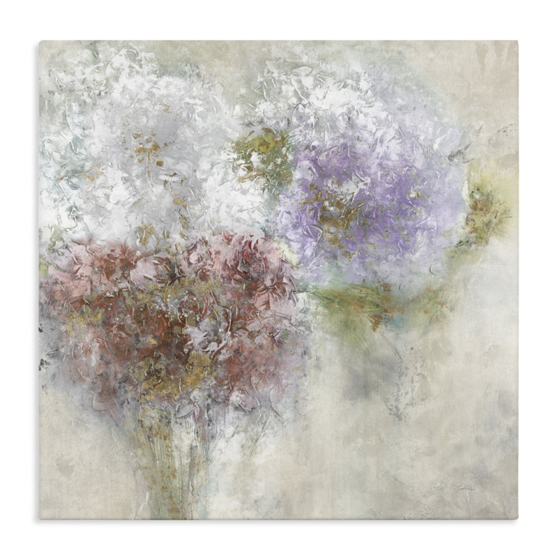 Toile «Dappled Visuals Flowers», conception par Leah Rei, H 17 po x l 17 po