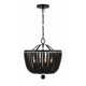Conway 4 Light Wood Dimmable Empire Chandelier