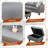 3-Piece Faux Leather Sectional Sofa-2050021648-2050021650
