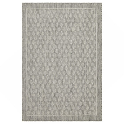 Silver 7 Ft. 10 In. X 10 Ft. 3 In. Indoor/Outdoor Area Rug