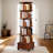 5 Tier Rotating Bookshelf, 360° Display Round Spinning Bookshelf With Wheels-51728204-51728199
