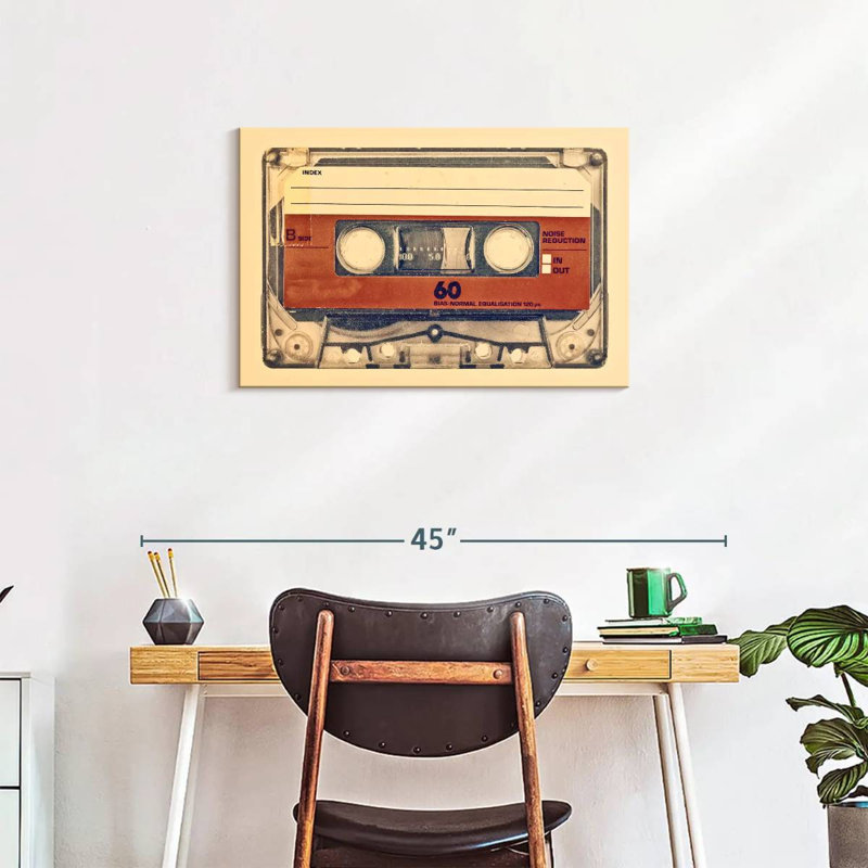 Abarca Retro Compact Cassette, 20" H x 30" W