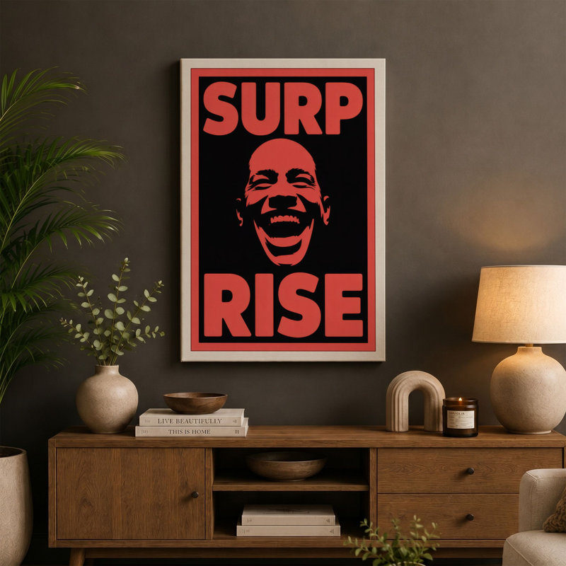 Surprise Graphic Design - Wrapped Canvas, Cream Border, 30x20 - 76.2 x 50.8 cm