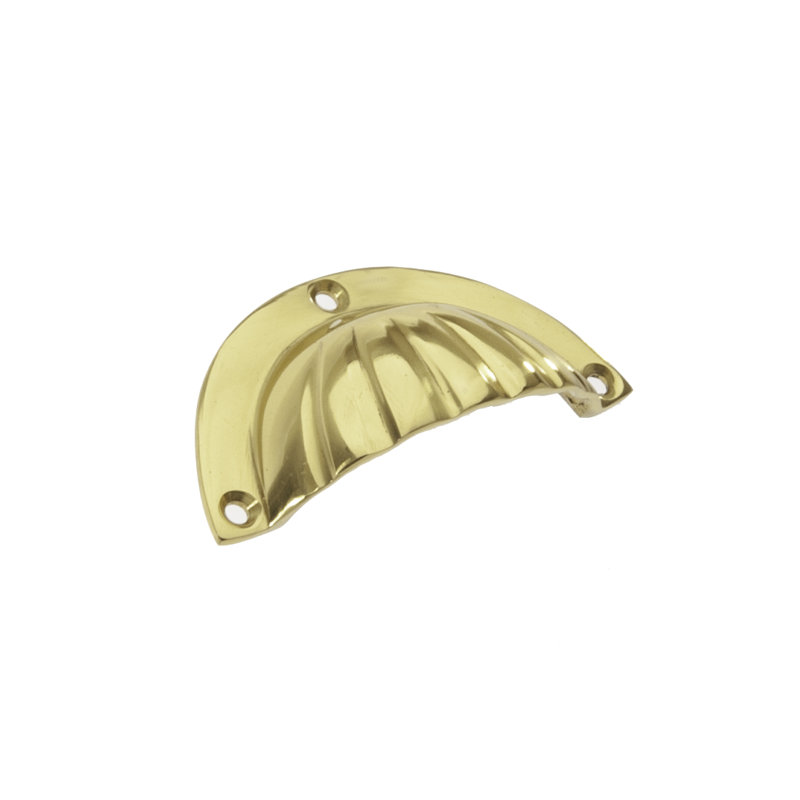 Kandice Cup/Bin Handle, Polished Brass