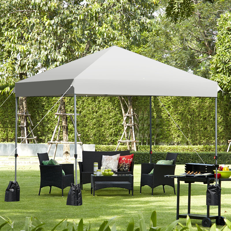 Ahloni 2.4m x 2.4m Metal Party Tent, White