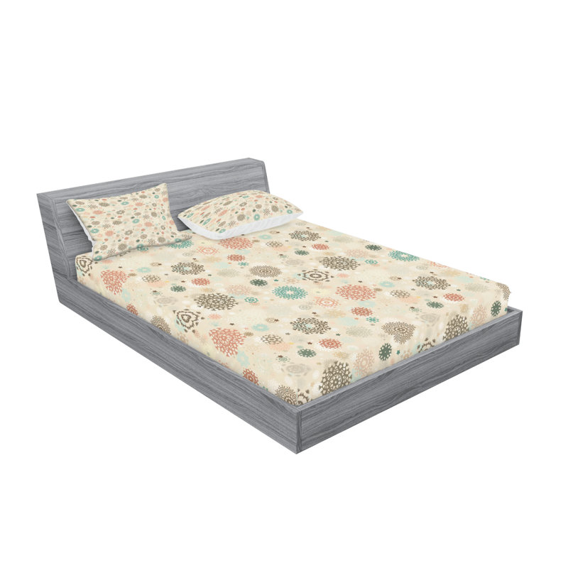 Multicolore drap-housse et coussin décoratif Ambesonne, Ensemble de draps pour lit double + 5 pièces supp