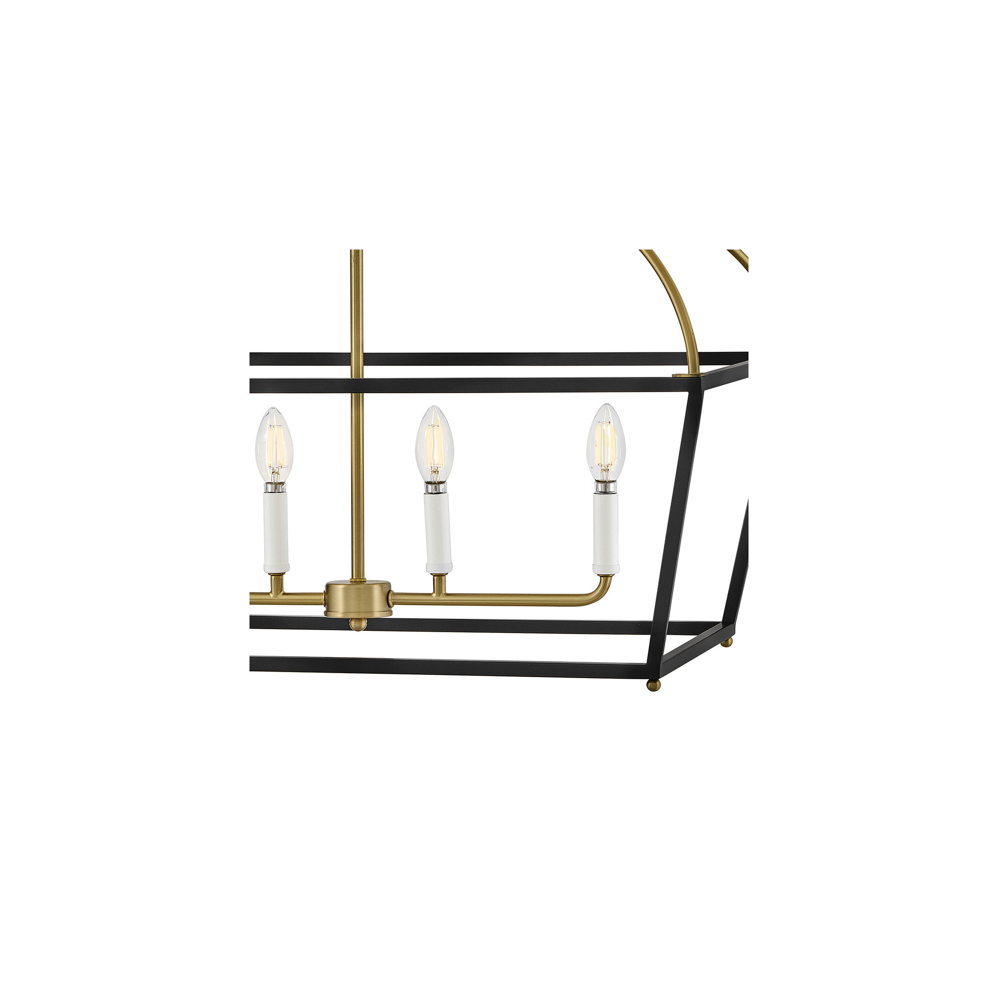 Tate 6-Light Chain-Hung Two-Tone Linear Chandelier