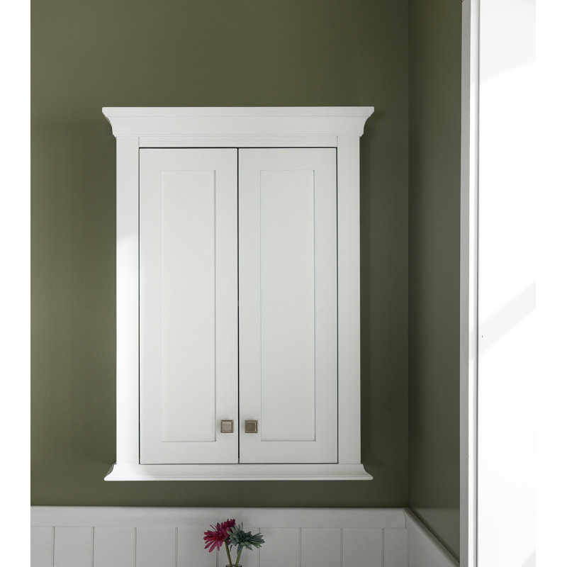 Armoire de salle de bain murale l 24 po x H 33 po x P 8 po Ogawa, Blanc
