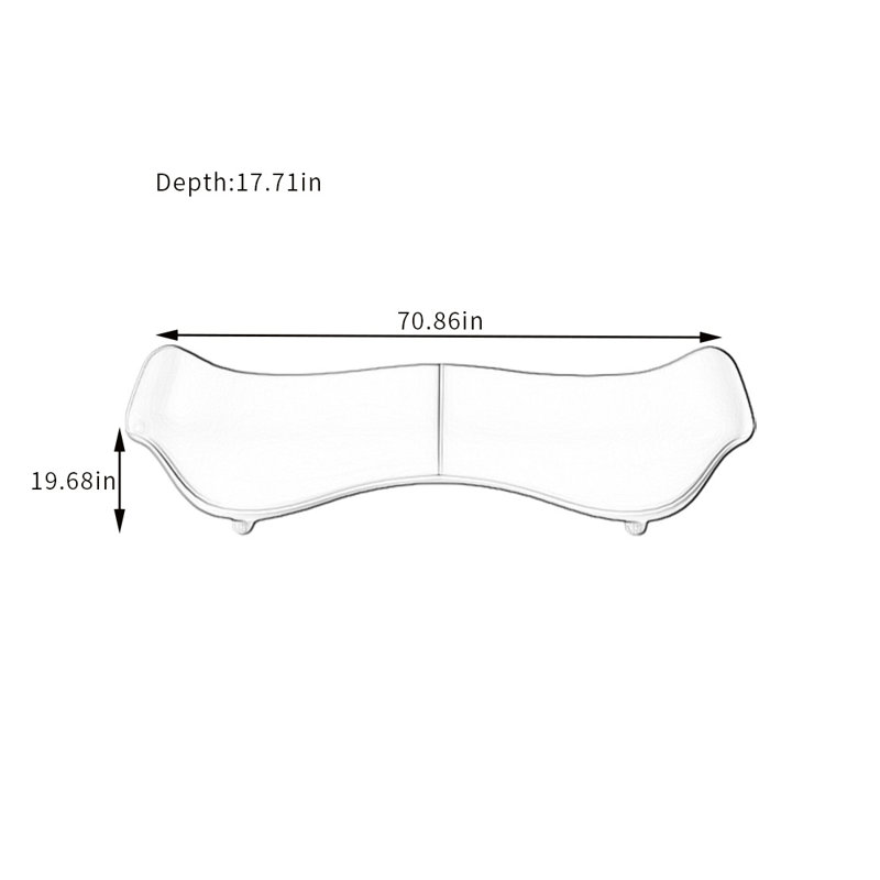 Banc rembourré en cuir haut de gamme, Gris
