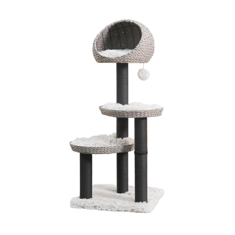 PetPals 50" Handwoven Cat Tree with 3 Levels
