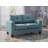 Swansea Teal Modular Fabric Loveseat-1043892062