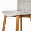 Ensemble de 2 tabourets de bar en bois avec osier gris clair Lymington