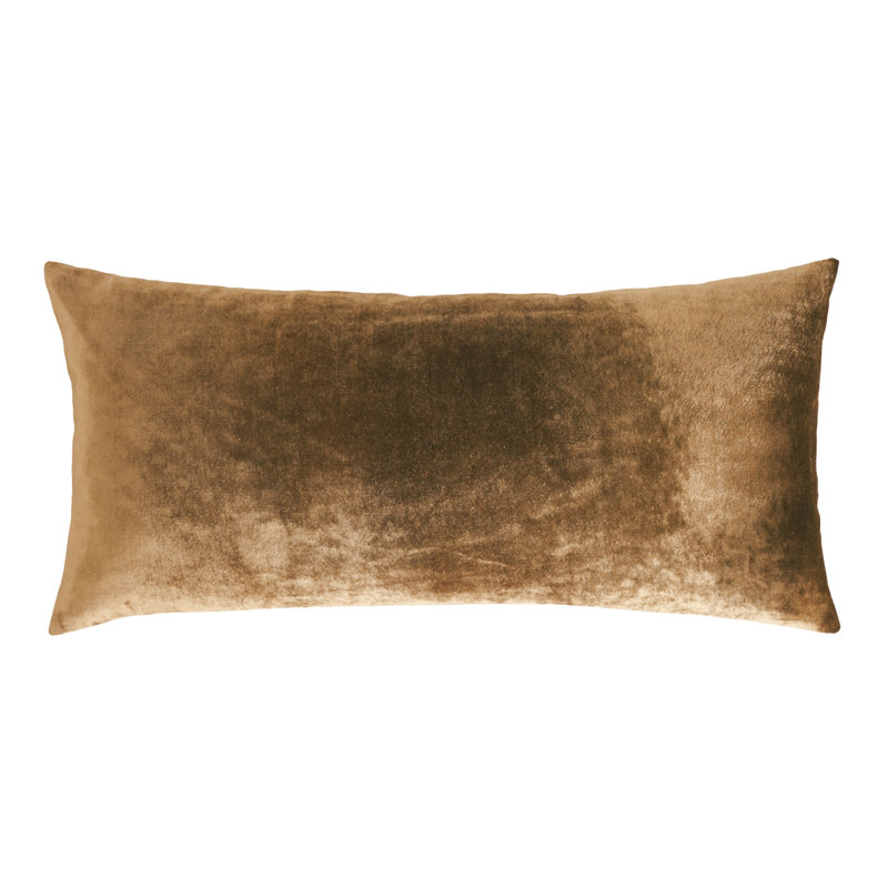 Ombre Rectangle Velvet Pillow Cover & Insert, Copper Ivy