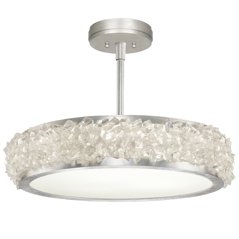 Plafonnier semi-encastré 23 po Arctique Halo, Argent