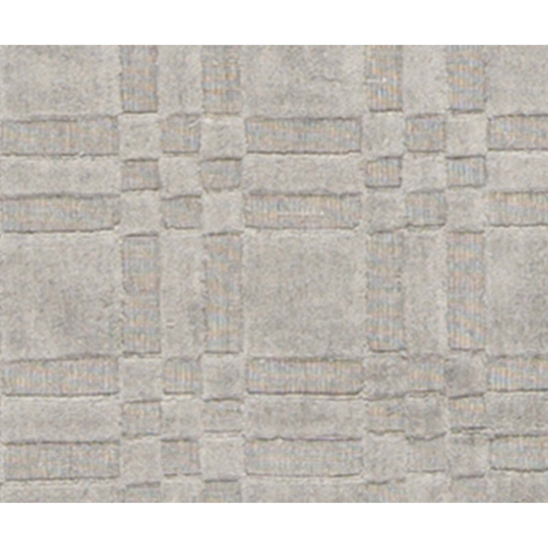 Wool Geometric Area Rug in Dark Gray, Rectangle 5'11" x 9'2"
