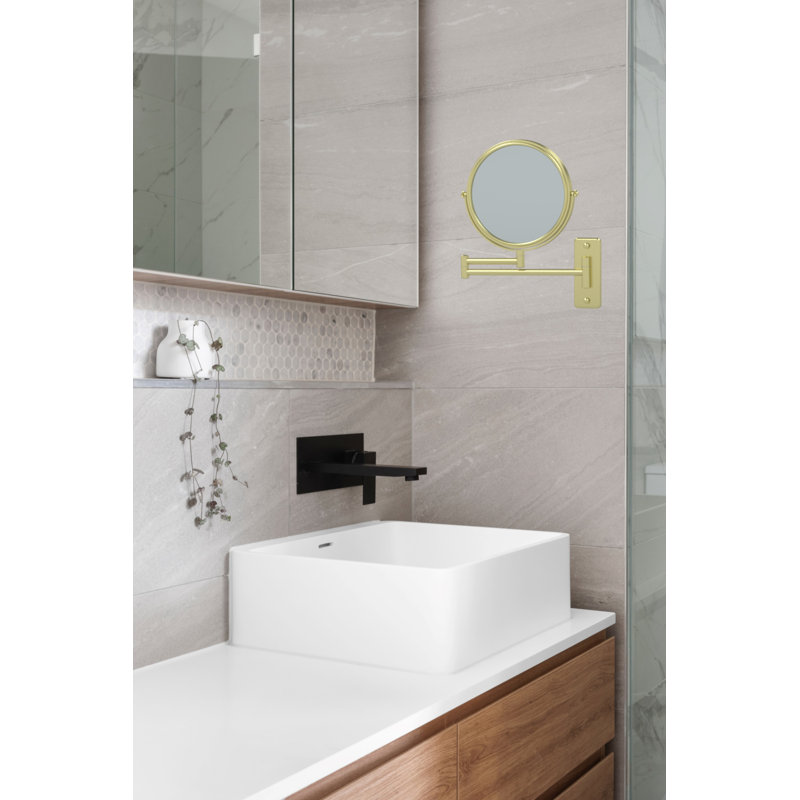 Acierno Aluminium Circle Mirror, Brushed Brass